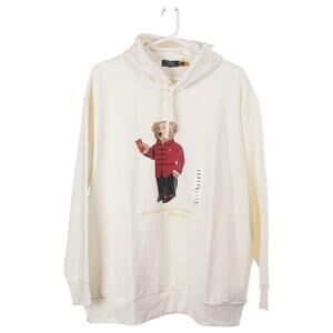 NWOT Polo Ralph Lauren Hoodie 3XB Lunar New Year Polo Bear Ivory Pockets